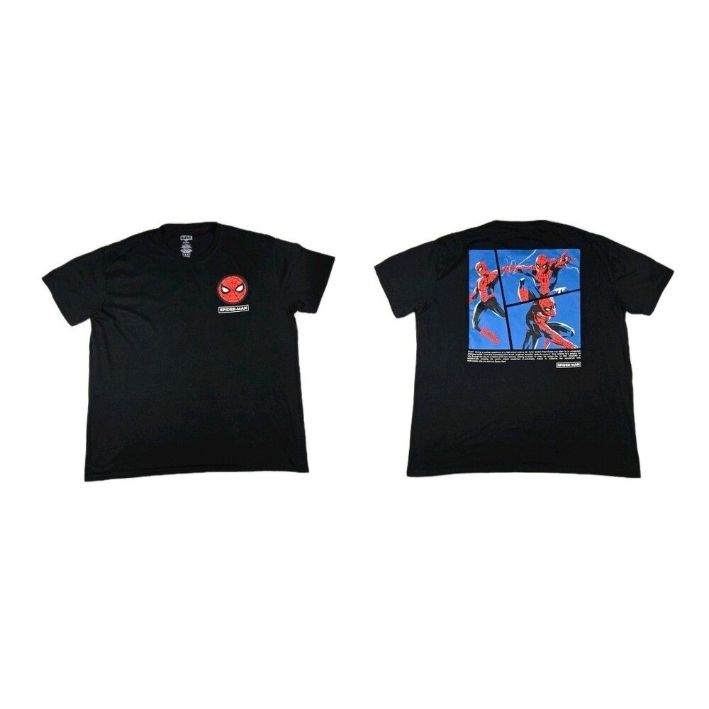 Mens Marvel The Amazing SpiderMan  Short Sleeve Black T Shirt 2XL
